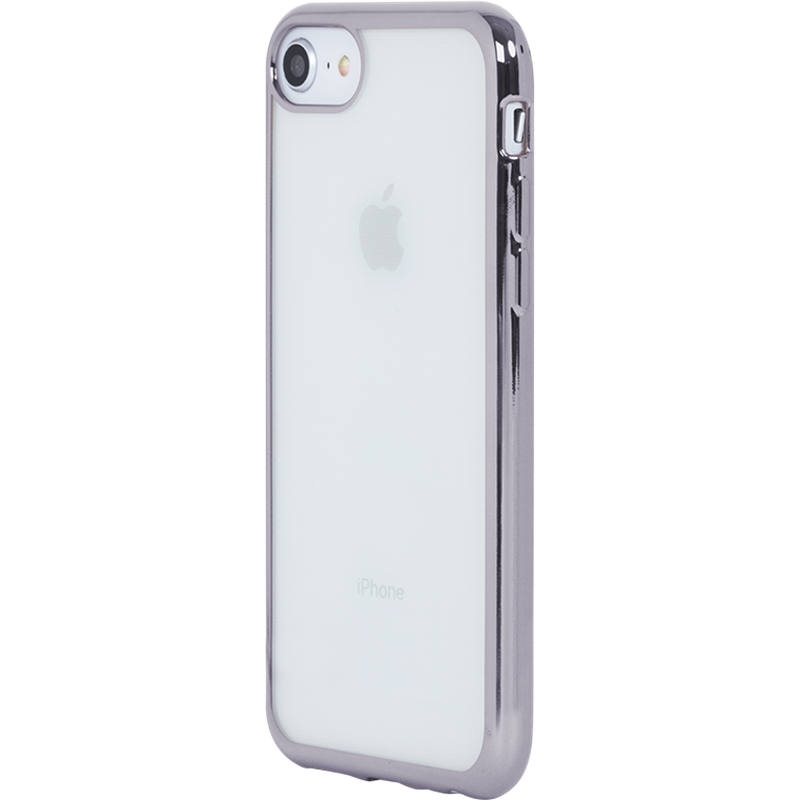 Image secondaire de Coque semi-rigide transparente métal Gris sidéral pour iPhone 5/5S/SE