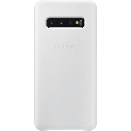 Coque rigide en cuir blanc Samsung EF-VG973LW pour Galaxy S10 G973