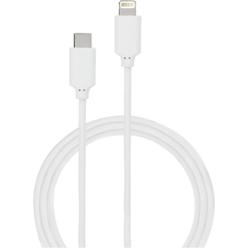 Câble USB C/Lightning 2m Blanc - 3A Bigben