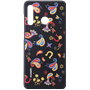 Coque semi-rigide noire florale Huawei pour P30 Lite
