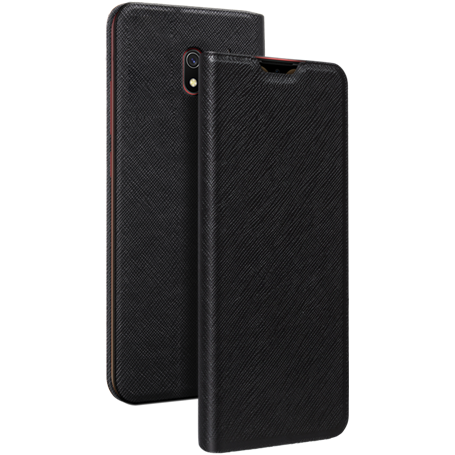 Etui folio noir pour Xiaomi Redmi 8A