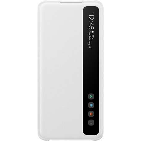 Folio Clear View Cover Blanc pour Samsung G S20 Samsung