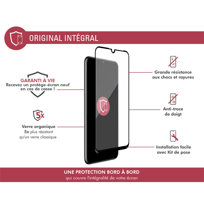 Image secondaire de Protège écran Huawei P Smart 2020 2.5D Original - Garanti à vie Force