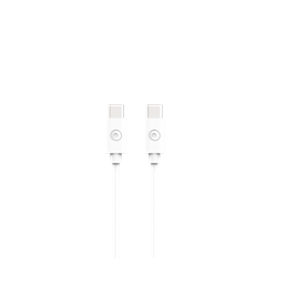 Câble USB C/USB C 2m Blanc - 3A - Bigben