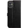 Etui Folio Wallet iPhone 12 mini Noir - Fermeture avec languette aiman