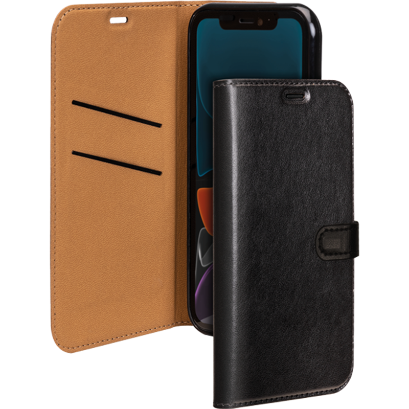 Etui Folio Wallet iPhone 12 Pro Max Noir - Fermeture avec languette ai