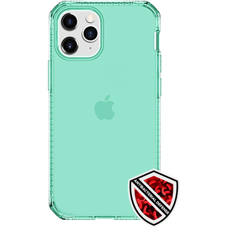 Coque Renforcée iPhone 12 / 12 Pro Spectrum Clear Verte Itskins
