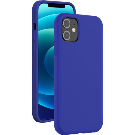 Coque Silicone SoftTouch Bleue pour iPhone 12 / 12 Pro Bigben