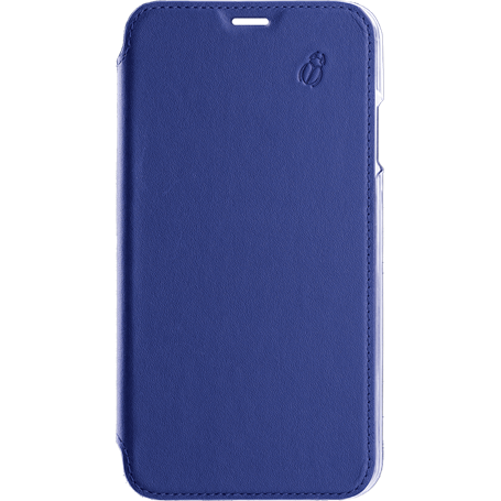 Folio Apple iPhone 12 / 12 Pro en Cuir Premium dos Crystal Bleu Beetle