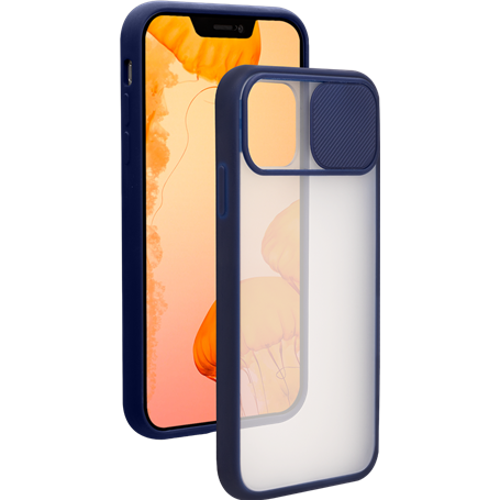 Coque iPhone 12 / 12 Pro Slide Contour Bleu Bigben