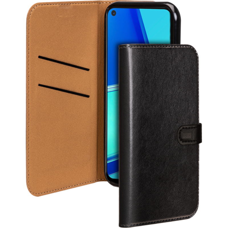 Etui Folio Wallet Oppo A72 Noir - Fermeture avec languette aimantée Bi