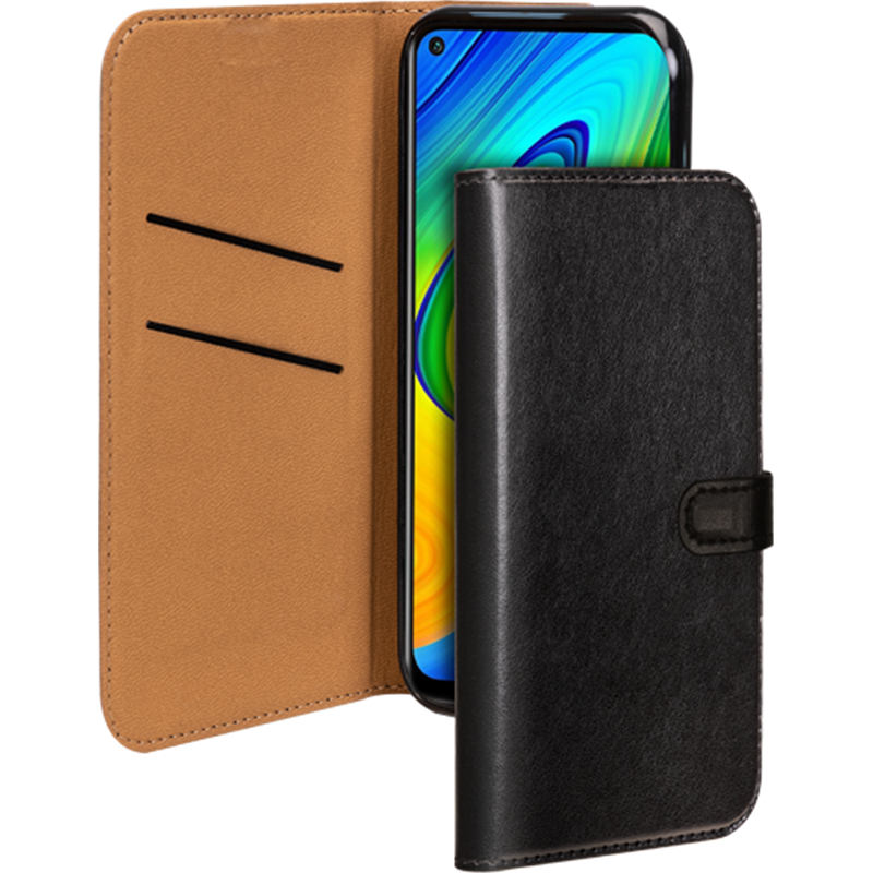 Etui Folio Wallet Xiaomi Redmi Note 9 Noir - Fermeture avec languette