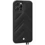 Coque iPhone 12 Pro Max Louvre en Cuir matelassé Noire Artefakt
