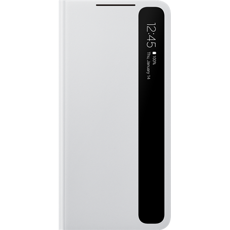 Folio Clear View Cover Gris Clair pour Samsung G S21+ 5G Samsung