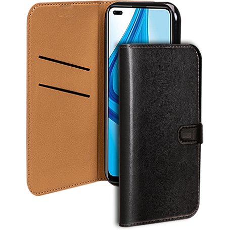 Etui Folio Wallet Oppo A94 5G Noir - Fermeture avec languette aimantée