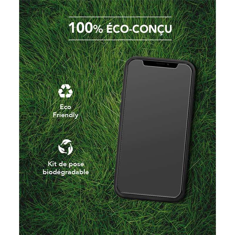 Image secondaire de Protège écran Plat iPhone 13 / 13 Pro / 14 Eco-conçu avec kit de pose
