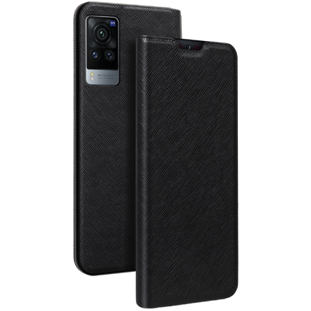 Etui Folio Vivo X60 Pro Noir - Porte-carte intégré Bigben