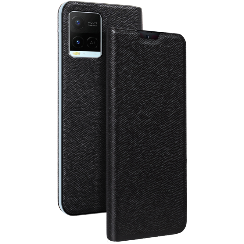 Etui Folio Vivo Y21/ Y21s / Y33s Noir - Porte-carte intégré Bigben