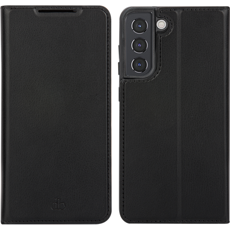 Etui Folio en Cuir Vegan Oslo Certifié GRS Noir pour Samsung G S22 5G 