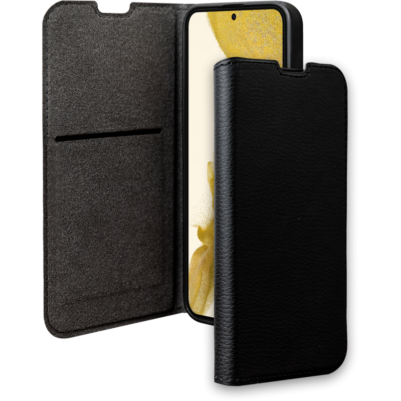 Etui Folio Wallet Samsung G S22 5G Support vidéo Noir - 65% Plastique