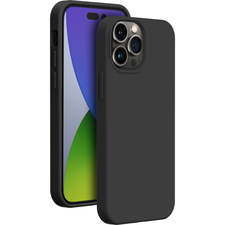 Coque Silicone SoftTouch Noire pour iPhone 14 Pro Bigben