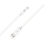 Câble USB A/micro USB 1,2m Blanc - 2.1A - 100% Plastique recyclé Bigbe