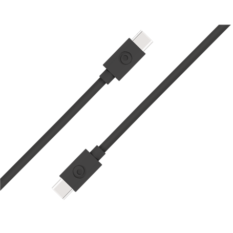 Câble USB C/USB C 1,2m Noir - 3A - 100% Plastique recyclé Bigben