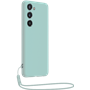 Coque Silicone + dragonne assortie Bleue ciel pour Samsung G S23+ 5G B