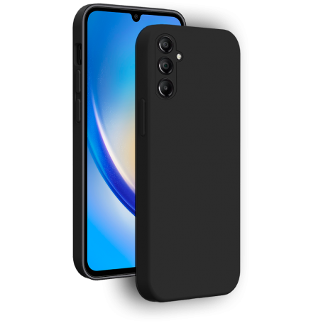 Coque Silicone + dragonne assortie Noire pour Samsung G A54 5G Bigben