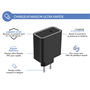 Chargeur maison USB C 45W Power Delivery Noir - Garanti à vie Force Po