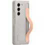 Coque Samsung G Z Fold 5 avec lanière et fonction stand Crème Samsung