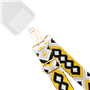 Bandoulière téléphone Universelle Lanière Brésilienne Jaune et Noire B