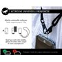 Bandoulière téléphone Universelle Cordon Noire - Garantie à vie Force 