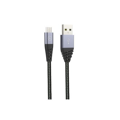 Tiger Power Câble Ultra Resistant USB-A Micro-USB 2M Gris