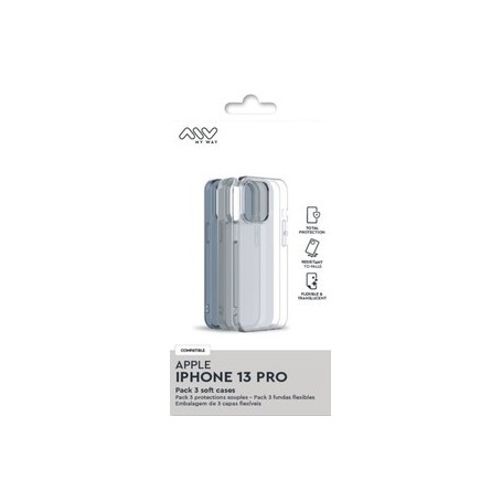 Pack 3 Coques Souples Transparentes iPhone 13 Pro