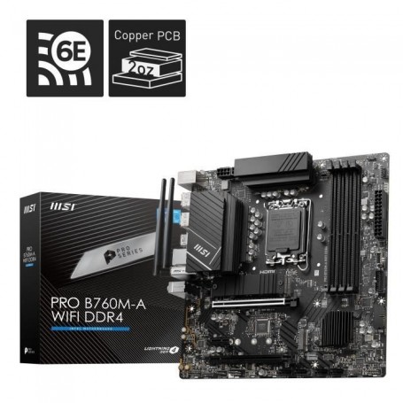 MSI PRO B760M-A WIFI DDR4 carte mère Intel B760 LGA 1700 micro ATX