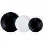 Assietes Luminarc 1900 verre Noir et blanc (18 Pièces)
