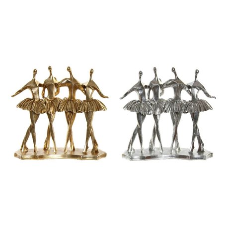 Figurine Décorative DKD Home Decor 33,5 x 14,5 x 32 cm Argenté Doré Ré
