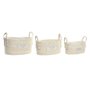 Set de basket DKD Home Decor Coton Fibre (34 x 23 x 20 cm)