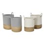 Set de basket DKD Home Decor 40 x 40 x 52 cm Fibre naturelle Boho (2 U