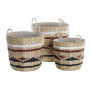Set de basket DKD Home Decor Polyester Colonial Fibre (38 x 38 x 36 cm