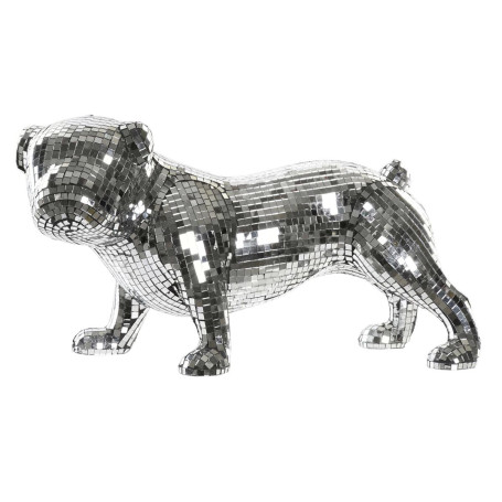 Figurine Décorative DKD Home Decor Anglais Argenté Bulldog Résine Mode