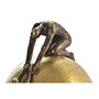 Figurine Décorative DKD Home Decor Ballon Doré Cuivre Résine Personnes