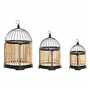 Cage décorative DKD Home Decor Naturel 38 x 38 x 61,6 cm (3 Pièces)