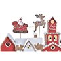 Décorations de Noël DKD Home Decor Maison Blanc Rouge Résine 41 x 7,5