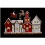 Décorations de Noël DKD Home Decor Maison Blanc Rouge Résine 41 x 7,5
