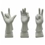 Figurine Décorative DKD Home Decor Blanc Main 7 x 7 x 25 cm (3 Unités)