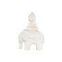 Figurine Décorative DKD Home Decor Finition vieillie Eléphant Blanc Or