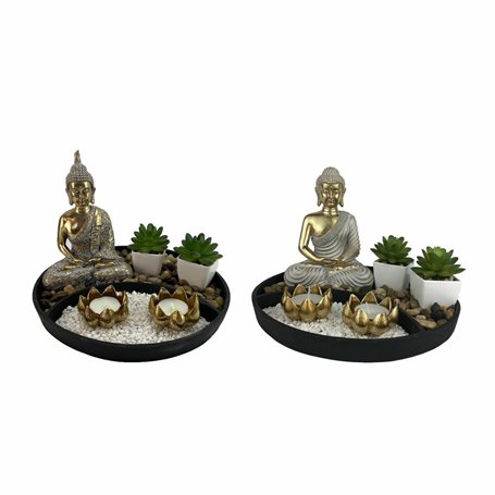 Figurine Décorative DKD Home Decor 26 x 26 x 18 cm Oriental Jardin (2 