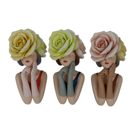 Figurine Décorative DKD Home Decor 14,5 x 11,5 x 28,7 cm Femme Multico